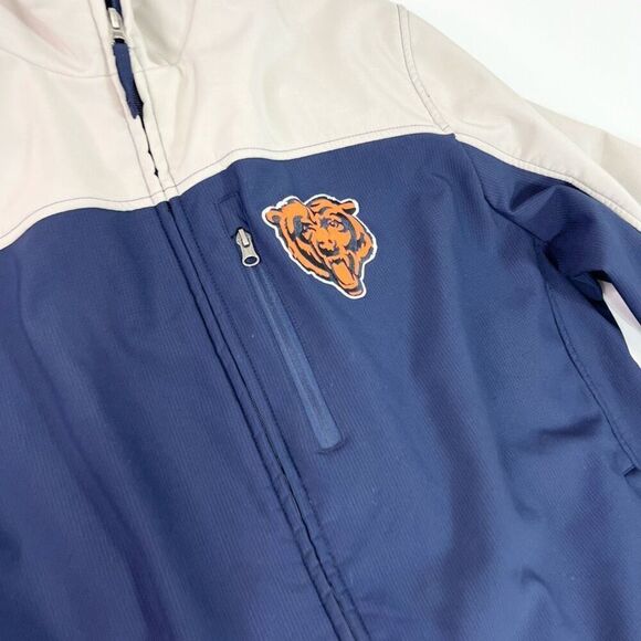 NFL Team Apparel Rain Wind Jacket Mens XXL Zip Chicago Bears Soft Shell Coat - Picture 2 of 10
